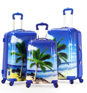 Olympia Luggage Palm Beach 3 Piece Hardcase Set